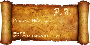 Proska Nétus névjegykártya
